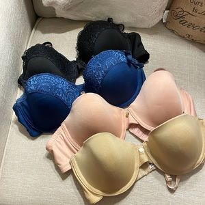 Lot of 4 bras - gently used - removable straps
